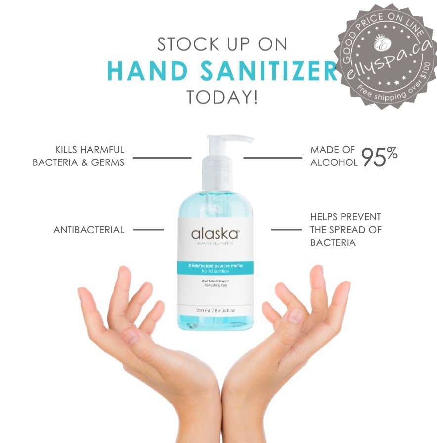 Hand Sanitizer Antiseptic Cleanser,  95% Ethyl Alcohol 250ml/8.4 fl.oz